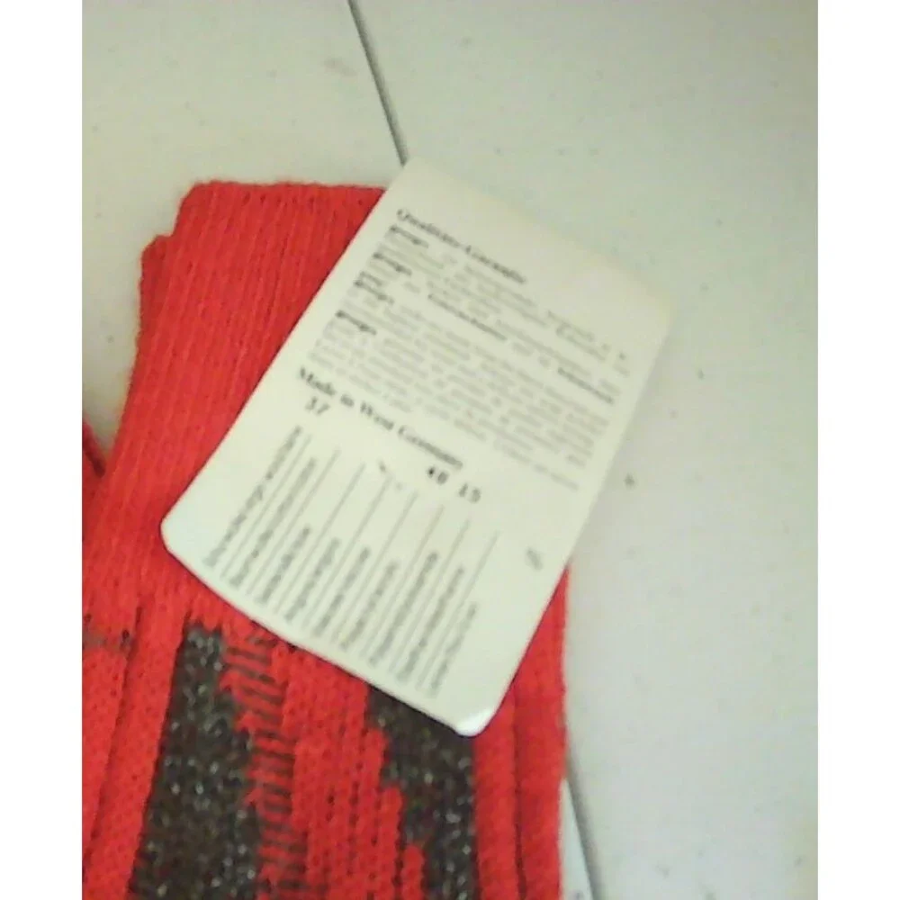 Vtg Danova Wool Blend Georges Knee High Socks, West Germany, Red, Med. 10